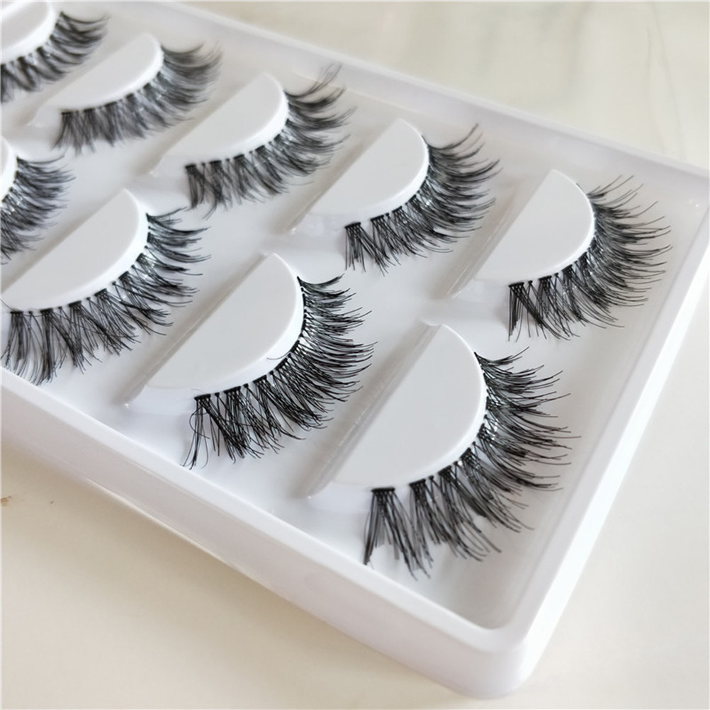 Eyelash Extension Is Safe - 5Pairs False Eyelashes Natural Cross Lengthened
